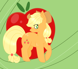 Size: 1280x1124 | Tagged: safe, artist:pluel, derpibooru import, applejack, earth pony, pony, g4, 2014, solo