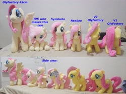 Size: 4032x3016 | Tagged: safe, artist:onlyfactory, derpibooru import, fluttershy, pegasus, bootleg, irl, multeity, photo, plushie, reesee, so much flutter, symbiote studios