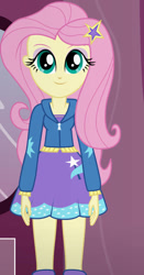 Size: 490x936 | Tagged: safe, artist:qbert2kcat, derpibooru import, fluttershy, equestria girls, g4, clothes swap, solo