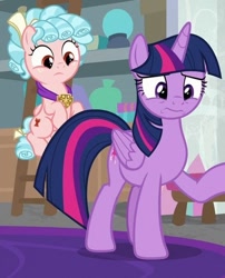 Size: 452x560 | Tagged: safe, screencap, cozy glow, twilight sparkle, pony, cropped, duo