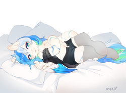 Size: 2787x2056 | Tagged: safe, derpibooru import, oc, oc only, oc:dashwhite, pegasus, pony, blushing, chest fluff, clothes, ear fluff, ears, female, mare, socks, solo, thigh highs