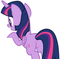 Size: 3425x3367 | Tagged: safe, anonymous artist, derpibooru exclusive, derpibooru import, twilight sparkle, twilight sparkle (alicorn), alicorn, pony, a matter of principals, g4, .svg available, butt, female, folded wings, hooves on the table, horn, leaning, mare, multicolored hair, multicolored mane, multicolored tail, plot, simple background, solo, tail, transparent background, vector, wings