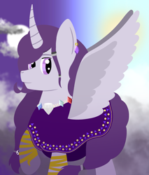 Size: 1975x2319 | Tagged: safe, artist:kosmiktym, derpibooru import, oc, oc only, alicorn, pony, moon, solo, sun