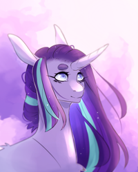 Size: 959x1200 | Tagged: safe, artist:riressa, derpibooru import, starlight glimmer, pony, unicorn, g4, bust, female, horn, mare, portrait, solo