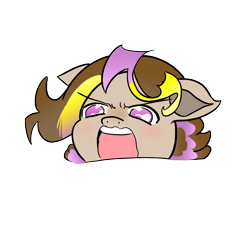 Size: 1080x1080 | Tagged: safe, artist:adamata64, derpibooru import, oc, oc only, oc:hors, angry, anime face, anime style, face, peeking, simple background, solo, transparent background, yelling