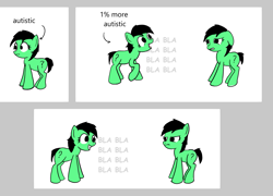 Size: 1441x1040 | Tagged: safe, artist:anonymous, derpibooru import, oc, oc only, oc:anon filly, earth pony, pony, g4, 3 panel comic, autism, blah blah blah, comic, drawthread, duo, duo female, earth pony oc, female, filly, foal, no catchlights, no iris, ponified, ponified comic, requested art, short tail, simple background, species swap, tail, talkative