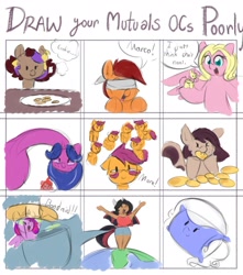 Size: 1530x1733 | Tagged: safe, artist:taurson, derpibooru import, oc, oc:blazing beams, oc:hors, oc:justinaloo, artist meme, meme, ocs everywhere, sketch