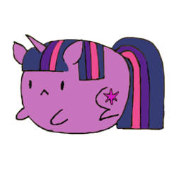 Size: 366x366 | Tagged: safe, derpibooru import, twilight sparkle, pony, unicorn, g4, :<, chubbie, cutie mark, fat, female, full body, horn, mare, simple background, solo