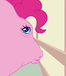 Size: 540x627 | Tagged: safe, artist:bishopony, derpibooru import, part of a set, pinkie pie, earth pony, pony, g4, female, fisheye lens, hoers, looking at you, looking back, looking back at you, mare, meme, perspective, ponified, ponified animal photo, ponified meme, solo