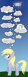 Size: 500x1350 | Tagged: safe, derpibooru import, derpy hooves, pegasus, pony, g4, adhd, cross-eyed, math, physics, thought bubble