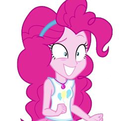 Size: 737x720 | Tagged: safe, artist:blockslikepl, derpibooru import, edit, edited screencap, screencap, pinkie pie, human, equestria girls, g4, background removed, female, simple background, solo, transparent background