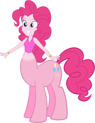 Size: 1189x1529 | Tagged: safe, artist:invisibleink, artist:tylerajohnson352, derpibooru import, pinkie pie, centaur, ponytaur, taur, equestria girls, g4, beautiful, centaur pie, centaurified, cute, hooves, simple background, solo, species swap, tail, transparent background, white sclera