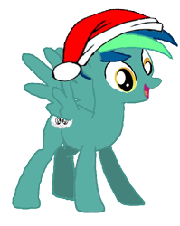 Size: 460x578 | Tagged: safe, artist:fimphiliacs, derpibooru import, oc, oc only, oc:synnefo, christmas, femboy, green coat, hat, holiday, male, no eyelashes, santa hat, simple background, solo, transparent background, white sclera