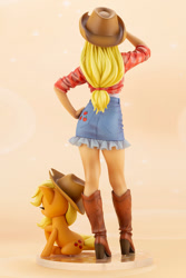 Size: 667x1000 | Tagged: safe, derpibooru import, applejack, earth pony, human, pony, g4, female, human ponidox, humanized, kotobukiya, kotobukiya applejack, rear view, self paradox, self ponidox