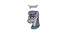 Size: 1300x650 | Tagged: safe, artist:zoeyhorse, derpibooru import, part of a series, part of a set, maud pie, earth pony, pony, g4, bust, divorce, female, good, lidded eyes, mare, simple background, solo, white background