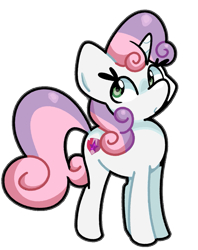 Size: 711x900 | Tagged: safe, artist:kindakismet, derpibooru import, sweetie belle, pony, unicorn, g4, cute, diasweetes, female, filly, foal, horn, simple background, solo, transparent background