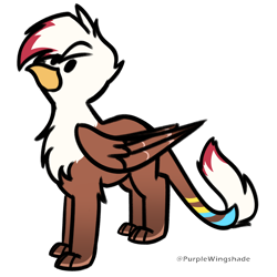 Size: 3000x3000 | Tagged: safe, artist:purple wingshade, derpibooru import, part of a set, oc, oc only, oc:dusk drennen, griffon, simple background, solo, transparent background