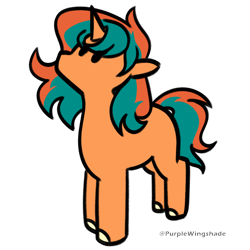 Size: 3000x3000 | Tagged: safe, artist:purple wingshade, derpibooru import, part of a set, oc, oc only, oc:sundown, pony, unicorn, horn, simple background, solo, transparent background