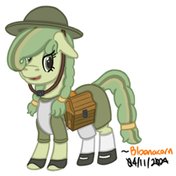 Size: 380x380 | Tagged: safe, artist:bloonacorn, derpibooru import, oc, oc only, earth pony, earth pony oc, helmet, simple background, solo, transparent background