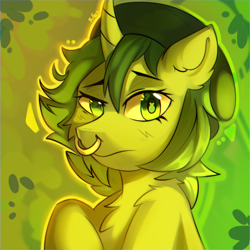 Size: 2000x2000 | Tagged: safe, artist:freak-side, derpibooru import, oc, oc only, earth pony, pony, nose piercing, nose ring, piercing, solo