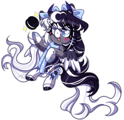 Size: 2635x2546 | Tagged: safe, artist:darkjillmlp123, derpibooru import, oc, oc only, oc:oreo cream, pegasus, pony, cookie, female, food, horns, mare, oreo, simple background, solo, tongue, tongue out, transparent background