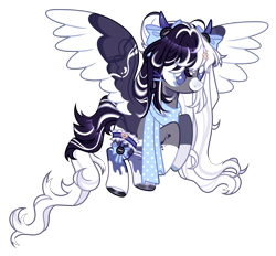 Size: 3471x3223 | Tagged: safe, artist:lavender-bases, derpibooru import, oc, oc:oreo cream, pegasus, pony, clothes, female, mare, scarf, simple background, socks, solo, transparent background, two toned mane