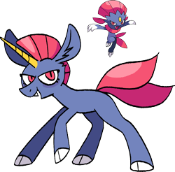 Size: 912x899 | Tagged: safe, artist:msponies, derpibooru import, pony, unicorn, g4, horn, pokémon, ponified, simple background, solo, species swap, transparent background, weavile