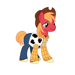 Size: 2100x2100 | Tagged: safe, artist:chanyhuman, derpibooru import, big macintosh, earth pony, pony, g4, cowboy, cowboy hat, hat, male, pixar, simple background, solo, stallion, toy story, transparent background, woody