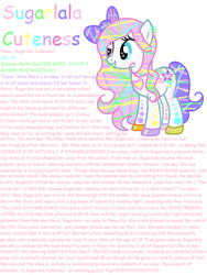 Size: 744x992 | Tagged: safe, artist:bronybase, artist:sugarlala-wut, derpibooru import, oc, oc only, oc:sugarlala cuteness, earth pony, base used, body markings, bow, colored hooves, comic sans, cyan eyes, donut steel, ear piercing, earring, earth pony oc, excessive exclamation marks, female, hair bow, heterochromia, hooves, implied changeling, implied elements of harmony, implied mane six, jewelry, joke oc, lavender eyes, leg markings, mare, mismatched hooves, piercing, purple eyes, simple background, text, wall of text, white background