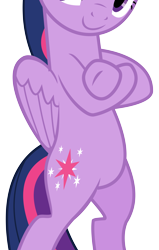 Size: 1985x3112 | Tagged: safe, artist:keronianniroro, derpibooru import, edit, twilight sparkle, twilight sparkle (alicorn), alicorn, pony, g4, belly, bipedal, cropped, crossed hooves, fresh princess and friends' poses, fresh princess of friendship, pictures of bellies, simple background, smiling, solo, transparent background, vector, vector edit