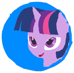 Size: 1725x1707 | Tagged: safe, artist:bordbrain, derpibooru import, twilight sparkle, pony, unicorn, g4, female, horn, mare, open mouth, solo