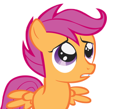 Size: 5570x4839 | Tagged: safe, artist:koboldthief, derpibooru import, scootaloo, pegasus, pony, g4, female, filly, foal, gritted teeth, sad, simple background, solo, spread wings, teeth, transparent background, vector, wings