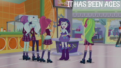 Size: 2000x1125 | Tagged: safe, derpibooru import, edit, edited screencap, editor:quoterific, screencap, lemon zest, rarity, ringo, sour sweet, sugarcoat, sunny flare, dance magic, equestria girls, g4, equestria girls specials