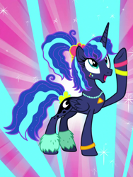 Size: 810x1080 | Tagged: safe, derpibooru import, screencap, princess luna, between dark and dawn, g4, 80s princess luna, concave belly, cropped, slender, solo, thin