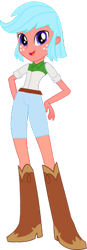 Size: 160x460 | Tagged: safe, artist:ajosterio, derpibooru import, oc, oc only, human, equestria girls, g4, belt, boots, clothes, cowboy boots, denim, high heel boots, jeans, pants, shirt, shoes, simple background, solo, transparent background