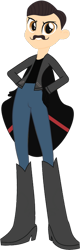 Size: 230x720 | Tagged: safe, artist:ajosterio, derpibooru import, oc, oc only, human, equestria girls, g4, boots, clothes, denim, high heel boots, jacket, jeans, pants, shirt, shoes, simple background, solo, transparent background