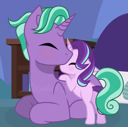 Size: 897x891 | Tagged: safe, artist:sunlightshimmer64, derpibooru import, firelight, starlight glimmer, pony, unicorn, g4, base used, butt, cute, daaaaaaaaaaaw, duo, duo male and female, eyes closed, father and child, father and daughter, female, filly, filly starlight glimmer, foal, glimmerbetes, horn, male, parent and child, plot, stallion, younger