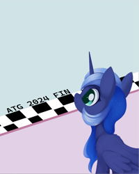 Size: 1675x2092 | Tagged: safe, artist:dusthiel, derpibooru import, princess luna, pony, g4, atg 2024, finish line, newbie artist training grounds, solo