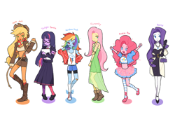 Size: 2400x1600 | Tagged: safe, artist:somew11, derpibooru import, applejack, fluttershy, pinkie pie, rainbow dash, rarity, twilight sparkle, human, g4, humanized, mane six