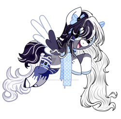 Size: 1280x1261 | Tagged: safe, artist:misfitofshadows, derpibooru import, oc, oc only, oc:oreo cream, pegasus, pony, clothes, deviantart watermark, female, mare, obtrusive watermark, scarf, simple background, socks, solo, transparent background, watermark