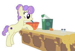 Size: 976x664 | Tagged: safe, artist:colorcoookie0w0, derpibooru import, cream puff, earth pony, pony, g4, cooking, creambetes, cute, female, mare, older, older cream puff, simple background, solo, transparent background