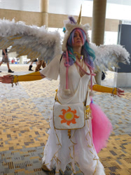 Size: 1024x1366 | Tagged: safe, artist:brinycosplay, derpibooru import, princess celestia, human, g4, bronycon, bronycon 2016, clothes, cosplay, costume, irl, irl human, photo, solo