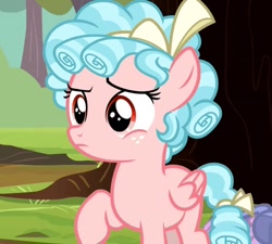 Size: 668x600 | Tagged: safe, derpibooru import, screencap, cozy glow, pegasus, pony, g4, marks for effort, season 8, confused, female, filly, foal, solo