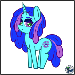 Size: 2000x2000 | Tagged: safe, artist:dice-warwick, derpibooru import, oc, oc only, oc:centrifuge, original species, pony, unicorn, butt freckles, eyeshadow, freckles, horn, makeup, simple background, solo, transparent background, waste pony