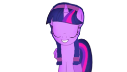 Size: 1030x580 | Tagged: safe, derpibooru import, edit, edited screencap, screencap, twilight sparkle, twilight sparkle (alicorn), alicorn, g4, background removed, eyes closed, giggling, headband, pigtails, simple background, solo, transparent background