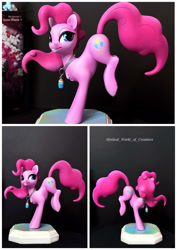 Size: 2834x4000 | Tagged: safe, artist:gsmka, artist:mystical_world_of_creatures, derpibooru import, pinkie pie, earth pony, pony, g4, female, figurine, jewelry, mare, necklace, smiling, solo