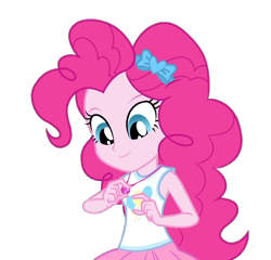 Size: 1552x1492 | Tagged: safe, artist:blockslikepl, derpibooru import, edit, edited screencap, screencap, pinkie pie, human, equestria girls, g4, background removed, female, geode of sugar bombs, magical geodes, simple background, solo, transparent background