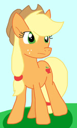 Size: 607x1003 | Tagged: safe, artist:cmara, derpibooru import, applejack, earth pony, applejack's hat, clothes, cowboy hat, female, hat, mare, solo