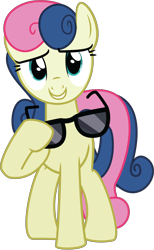 Size: 3078x5000 | Tagged: safe, artist:dropple-rd, derpibooru import, bon bon, sweetie drops, earth pony, pony, g4, female, secret agent sweetie drops, simple background, solo, sunglasses, transparent background, vector