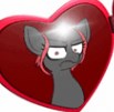 Size: 103x101 | Tagged: safe, derpibooru import, oc, oc only, oc:zippers, angry, bald, female, heart, locket, mare, shiny, simple background, solo, white background